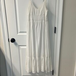 H&M size M White Maxi Dress with Lace Details